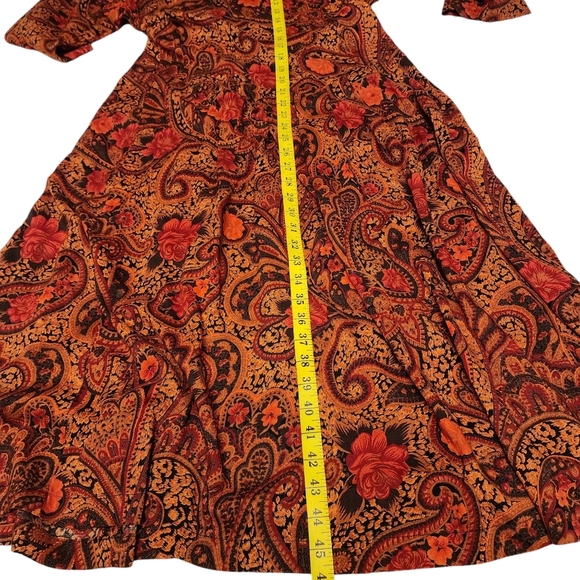 Vintage Floral Dolman Sleeve Midi / Maxi Dress - Picture 8 of 10